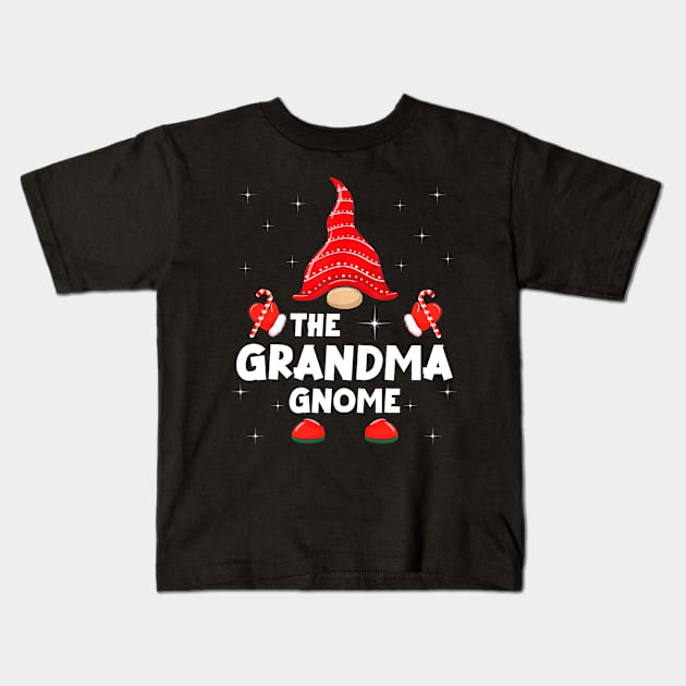 The Grandma Gnome Matching Family Christmas Pajama Kids T-Shirt by Foatui